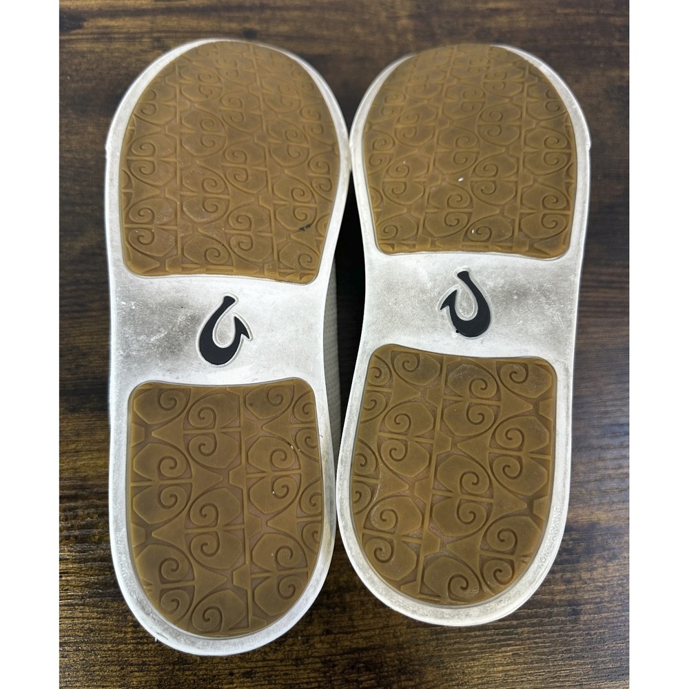 Olukai Pehuea Li Convertible Sneaker Lace Up Knit White Shoes Women's Size 9.5 - Picture 15 of 16